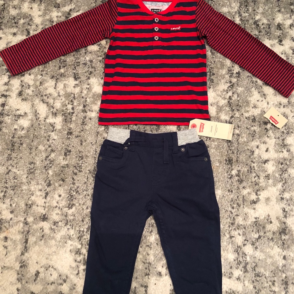 Levi’s Outfit 24 Month Shirt 18 Month Pants NWT